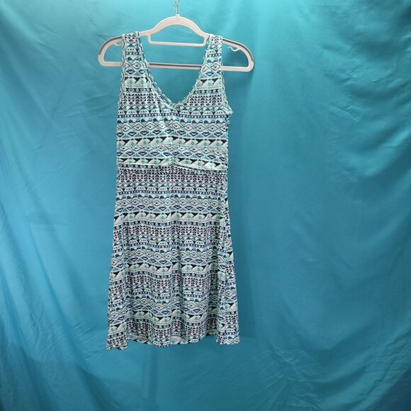 Title Nine XS Aztec Print Sleeveless Dress 85% Polyester 11% Tencel 4% Spandex - Picture 7 of 11